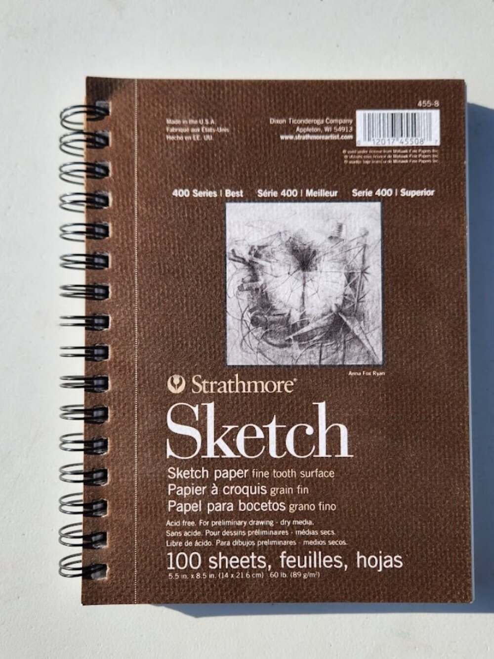 NEW Strathmore 400 Series Sketch Paper Pad 5.5" x 8.5" 100 Sheets Sketchbook Art